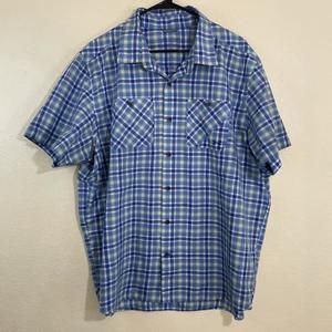 Under Armour XXL Mens Button Front Shirt Multi Color Plaid Short Sleeve